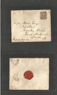 Portugal-Angola. 1906 (1 Sept) Lobito - UK, London (Oct 3) Via Paquete (Lisboa) Nice Single 50r Stamp Fkd Envelope. - Autres & Non Classés