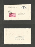 Ryukyu Islands. 1954 (24 Sept) Naha - USA, Auburn, Indiana. Air Single Fkd Military Attached Envelope. Scarce Proper Usa - Riukiu-eilanden