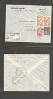 Saudi Arabia. 1961. Djeddah - Austria (13 Feb) Via Cairo. Registered Air Multifkd Env Including 4q Orange Mark Pair. Unu - Saudi Arabia