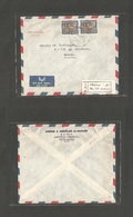 Saudi Arabia. 1971 (28 Jan) Alkhobar - Sweden, Stockholm. Registered Air Fkd Envelope. Violet Depart Town Bilingual Cach - Saoedi-Arabië