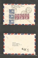 Siam. 1952 (14 March) BKK - Switzerland, Drepolsan. Reverse King Bhumipol Multifkd Env. AV2 Air Cachet. Fine. - Siam