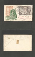 E-Estado Español. 1949 (18-29 Abl) Almeria - Barcelona. Congreso Arqueologico. Carta Circulada Con Billete Banco España  - Other & Unclassified