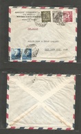 Marruecos. 1954 (9 Dec) Tanger - USA, Salt Lake City, UTAH. Franqueo Multiple Sellos España Y Tanger. Matasello Correo A - Maroc (1956-...)