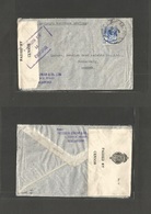 Straits Settlements Singapore. 1939 (12 Sept) Sing - Sweden, Gotheburg. Single Fkd Env + WWII Censored + Label. - Singapur (1959-...)