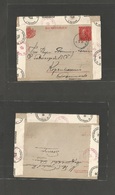 Sweden. 1944 (26 June) Salen - Denmark, Copenhagen. Stat Lettersheet, Danish Censored And Label Seatled. Fine Scarce Naz - Autres & Non Classés