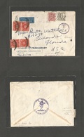 Sweden. 1952 (5 June) ARTIC EXPEDITION. Ransen - USA, Fla, Orlando. Air Multifkd (one Stamp Missing In Transit) Env + "T - Sonstige & Ohne Zuordnung