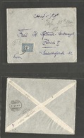 Syria. 1907 (30 May) Ourfa, Armenian Borough Near Aleppo - Switzerland, Zurich (12 June) Fkd Env. Bilingual Black Cds. - Syrië