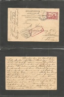 Turkey. 1915 (23 April) Daridja - Switzerland, Basel. Fkd Card Bilingual Cds + WWI Censor Mail Weat Cds. VF. - Other & Unclassified