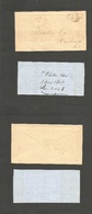 Usa. 1852. Massachusetts. Whitingville, MS. JUN/9 1852 Red CDS W/ Matching "3" W/ Fancy "PAID" On Scroll Entwined, Addr  - Other & Unclassified