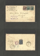 Usa. 1890 (22 Dec) Beltimore, MD - Germany, Hamburg (3 Jan 91) Registered Multifkd Front And Reverse, LARGE + Small ABN  - Autres & Non Classés