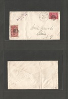 Usa. 1898 (4 Oct) Montour Falls - Elmisa. Env Fkd 2c Fiscal Stamps, Cancelled + "held For Postage", Then Applied 2c Miss - Andere & Zonder Classificatie