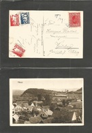 Yugoslavia. 1930 (22 Oct) Mirna - Austria, Spitsberg. Fkd + Taxed P. Dues Photo Card Tied Cds. Fine Mixed Usages. - Other & Unclassified