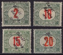 1919 Hungary - BÁNAT-BÁCSKA Porto Due Overprint LOT - MH - Banat-Bacska