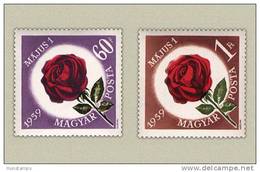 Hungary 1959. Flowers / Roses Set MNH (**) Michel: 1581-1582 / 1.20 EUR - Unused Stamps