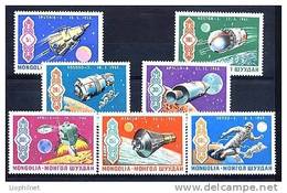 MONGOLIE 1969, COSMOS, SATELLITES, HOMMES ESPACE, 7 Valeurs, Neufs. R554 - Asie