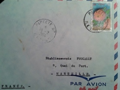 Lettre Par Avion Papeete Rp Ile De Tahiti - Brieven En Documenten