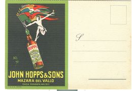 John Hopps & Sons, Mazara Del Vallo - Casa Fondata Nel 1811,PUBBLICITARIA, FIRMA BAZZI 1923, NUOVA PERFETTA - Mazara Del Vallo