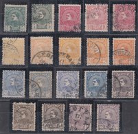 Serbia Kingdom 1880 Mi#22-27 Complete Set With Some Colour Types, Used - Serbia