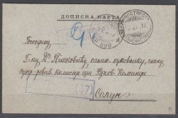 Serbia In WWI, Postal Card With Postamarks Of Serbian Post In Corfu And Military Command, With Censor, Excellent, Atest - Serbia