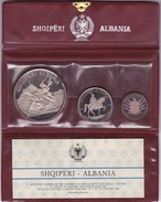 Albania 1970 Silver Proof Set  25, 10 & 5 Leke Original Official Wallet (free Shipping Via Registered Air Mail) - Albanië