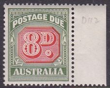 Australia Postage Due Stamps SG D138 1960 Eight Pennies No Watermark Mint Never Hinged - Segnatasse