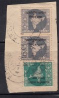 Postal Used On Piece, India Ovpt. Vietnam, India Military, Map Series - Military Service Stamp