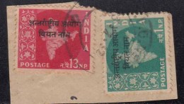 Postal Used On Piece, India Ovpt. Vietnam, India Military, Map Series - Militaire Vrijstelling Van Portkosten