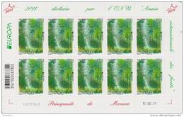 Monaco Mi 3039 Europa - Forests Full Sheet - Feuille * * Alpine Forest - 2011 - Neufs