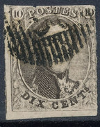 Stamp Belgium 1849-50 King Leopold I 10c Imperf Used Lot 9 - 1849-1850 Medaillen (3/5)