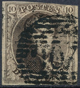 Stamp Belgium 1849-50 King Leopold I 10c Imperf Used Lot 30 - 1849-1850 Medaillen (3/5)