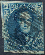 Stamp Belgium 1849-54 King Leopold I 20c Imperf Used Lot 43 - 1849-1850 Medaillen (3/5)