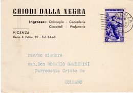 Vicenza - Cartolina Commerciale - Chiodi Dalla Negra - Ingrosso - - Vicenza