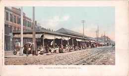 06649 "5362 FRENCH MARKET - NEW ORLEANS"  ANIMATA, MERCATO, CARRI, CAVALLI. CART NON SPED 1900 - New Orleans