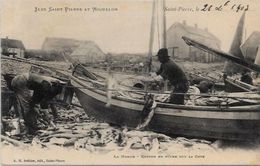 CPA Saint Pierre Et Miquelon Pêche Morue Circulé 1904 - Saint-Pierre Und Miquelon