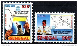 Sénégal 2000 Journée Mondiale Enseignants World Teacher's Day UNESCO Tag Der Lehrer 2 Val. RARE MNH - Senegal (1960-...)