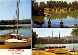 CPSM 95 HAM CERGY LES ETANGS  MULTI VUES  Grand Format 15 X 10,5 - Cergy Pontoise