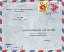 Airmail Brief  "Comp. Des Produits Et Des Frigorifères Du Congo, Leopoldville" - Stalden Im Emmental              1958 - Lettres & Documents