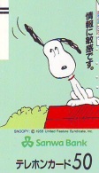 Télécarte Japon * FRONTBAR 110-20155 * CHIEN SNOOPY  (568) BD COMICS * DOG Japan PHONECARD * HOND * HUND - BD