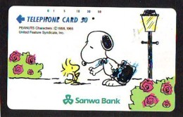 Télécarte Japon * CHIEN SNOOPY  (574) BD COMICS * DOG Japan PHONECARD * HOND * HUND - BD
