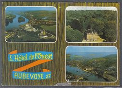 Carte Postale 27. Aubevoye  Gare Gaillon  Hotel Restaurant Tabac De L'Ouest  Trés Beau Plan - Aubevoye