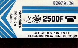 TOGO. TOG-03. Logo 2500 - Light Blue. 2500F. (REVERSO EN BLANCO). (004) - Togo