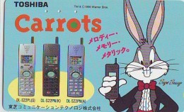 Télécarte Japon * CARTOON * BUGS BUNNY (186) MEIJI * RABBIT * LAPIN * KANINCHEN * KONIJN PHONECARD JAPAN * TELEFONKARTE - BD