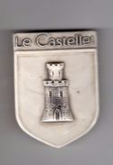 Grosse Fève Plaque Décor Aimantée MH  - LE CASTELLET La Tour Du Château  (6 Cm X 4 Cm) - Moulin à Huile - Région