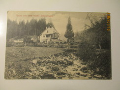 GRUSS AUS DEM WÜRTT. SCHWARZWALD , MILL SAWMILL  , SCHÖMBERG  TO RUSSIA , OLD POSTCARD , K0 - Schömberg