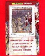 Nuovo - MNH - ITALIA - 2008 - Tessera Filatelica - 8º Centenario Della Regola Francescana - La Conferma - Giotto - 0.60 - Philatelic Cards