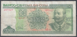 2016-BK-10 CUBA 5$ CUC 2016 ANTONIO MACEO REPLACEMENT EZ REEMPLAZO - Cuba