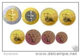 Cyprus  2008    De Volledige Set Van 8 Munten / 8 Pieces De 1ct A 2 Euro .     UNC Uit De Rol  UNC Du Rouleaux - Chypre