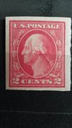 ULTRA RARE RED 2 CENTS US USA NO PERFORATED WASHINGTON SUPERB STAMP TIMBRE - Unused Stamps