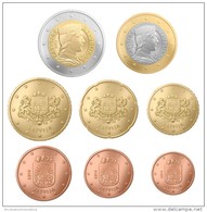 LATVIA / LETTONIE  Set  8 EURO-COINS  2.014  2014  Uncirculated   T-DL-10.613 Belg. - Lettonie