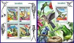 NIGER 2017 ** Hummingbirds Kolibris Colibris M/S+S/S - OFFICIAL ISSUE - DH1739 - Colibríes